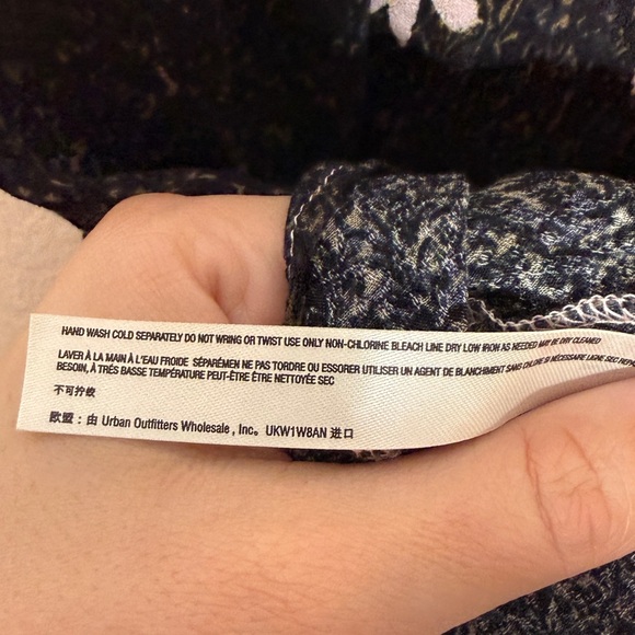 Intimately Free People Morning Sun Floral Lace Trim Slip Dress Black Pink Size M - Picture 7 of 8